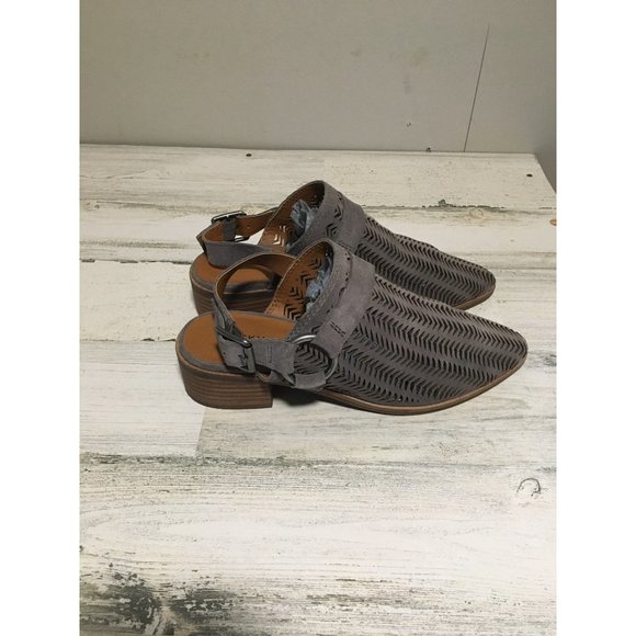 LUCKY BRAND Kaedey - Titanium sling-back leather shoes size 6M - Picture 2 of 4